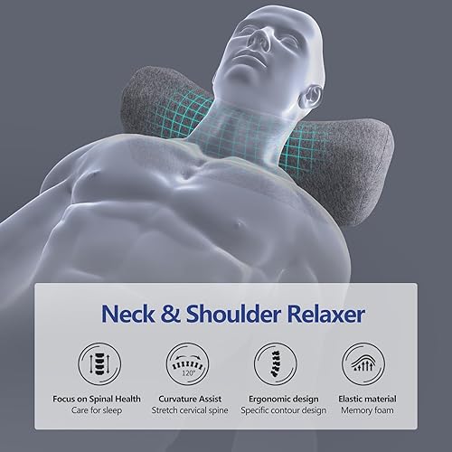 Miniatura 4 de ComfortLife Almohada estiradora de cuello para aliviar el dolor, almohada de apoyo suave para el cuello pequeño, dispositivo de tracción cervical,