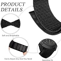 Vista 3 de Fenix 7X / Fenix 6X / Fenix 5X Watch Bands, 26mm Hook & Loop Quick Dry Nylon Ultralight Sport Wristband Strap for Garmin Fenix 6X Pro/Sapphire,Fenix