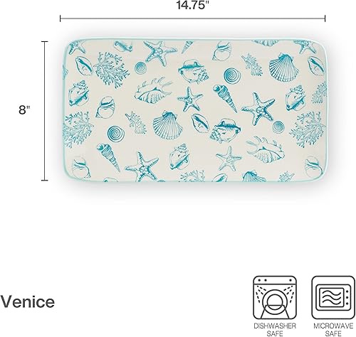 Miniatura 3 de Pfaltzgraff Venice - Plato para servir, 14.75 pulgadas, color crema