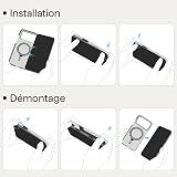 pitaka Coque Magnétique pour iPhone Air en Fibre Aramide de Qualité Aéronautique Housse Compatible avec Magsafe Étui Mince et Léger avec Protection Caméra et écran [Ultra-Mince] Noir/Gris - 7