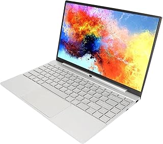 Laptop de 14 polegadas, laptop portátil ultrafino com tela 1080 p ips hd, para processador n5095 quad core, 6 gb ram, teclado retroiluminado wi-fi, laptop para jogos para windows11, prata(6G 256G)