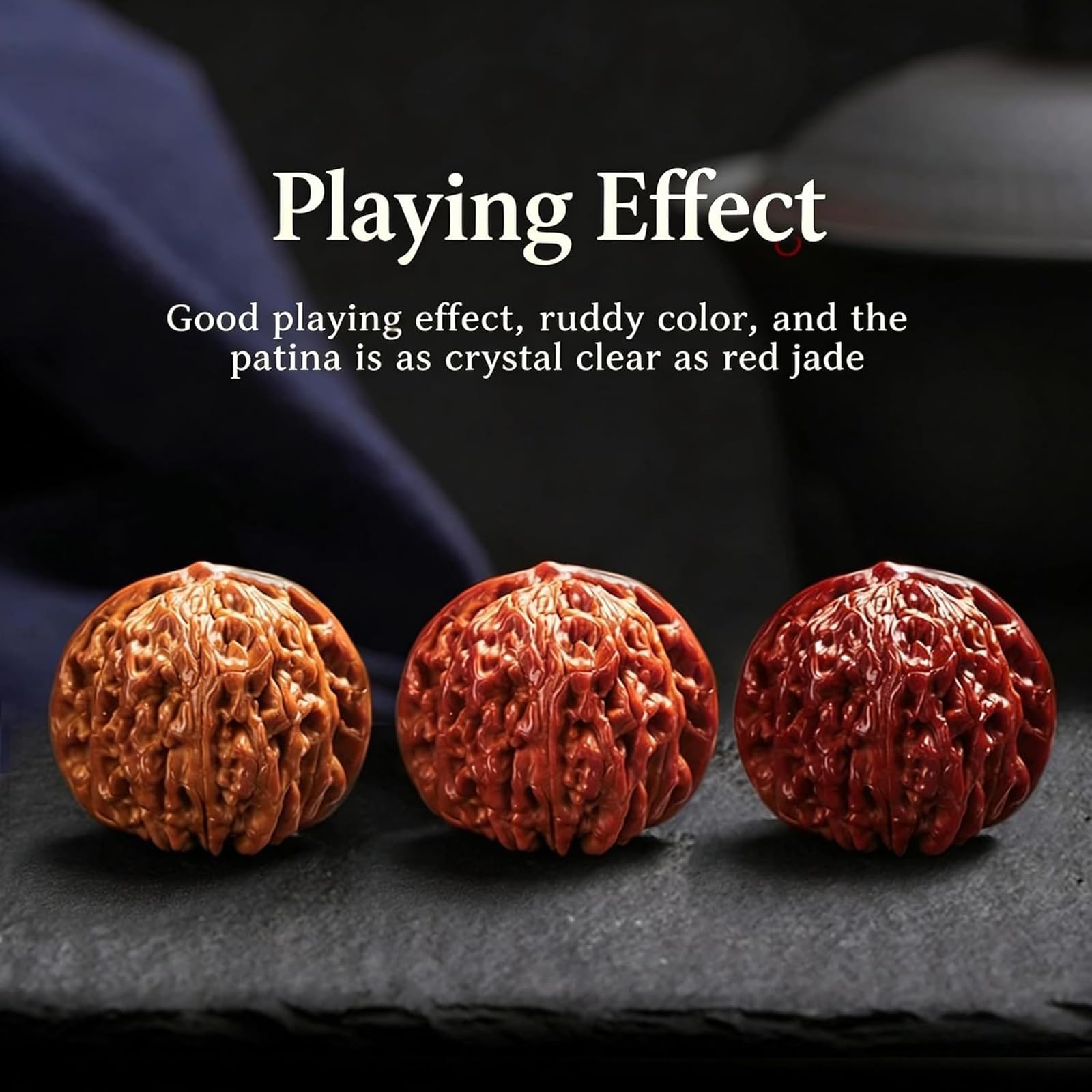 Nueces Wenwan de China naturales seleccionadas sin pulir color original coleccionables 38-39