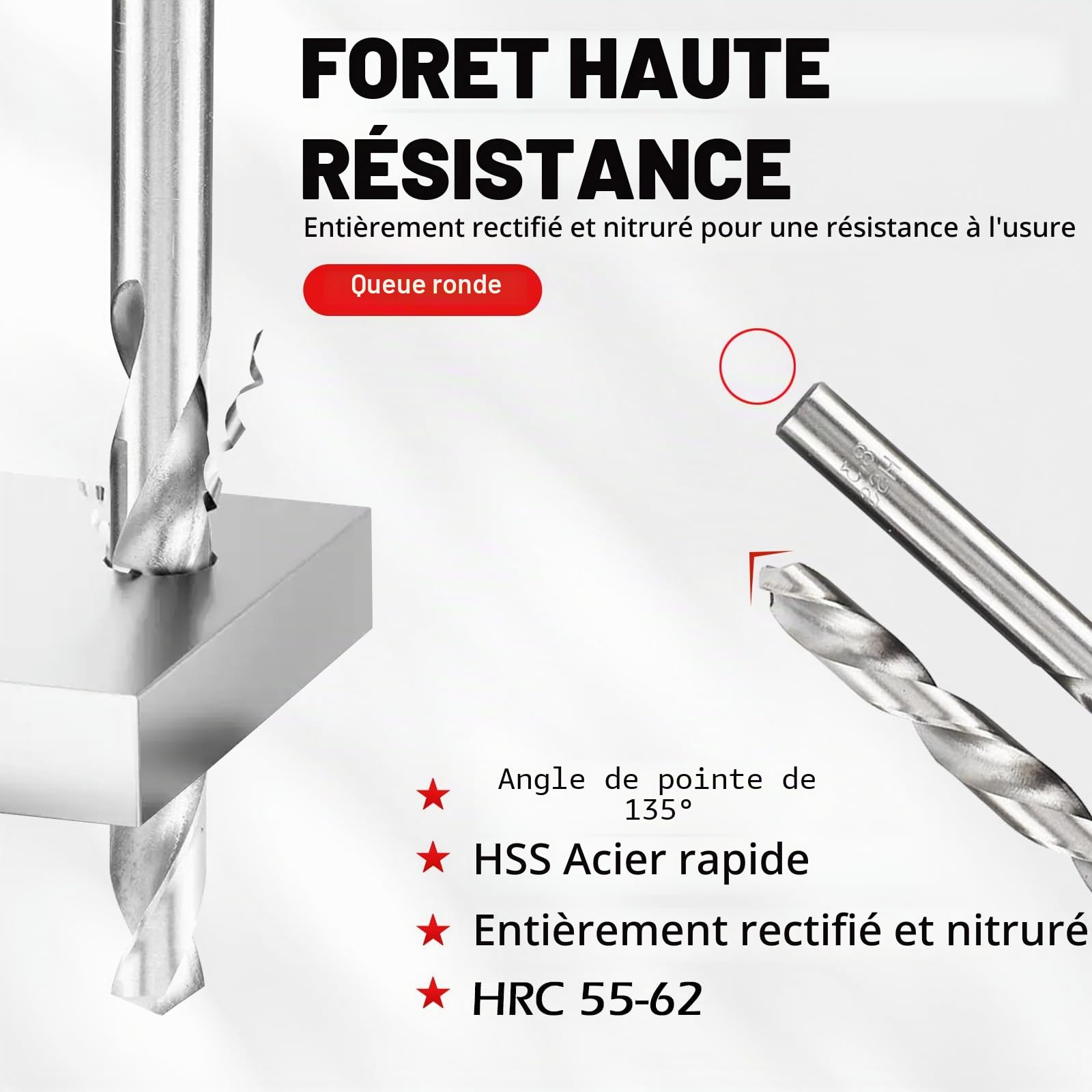 FreeTec 131pcs Kit Réparation Filetage, Kit Helicoil M5 M6 M8 M10 M12, Coffret Réparation Filetage Helicoil avec Forets HSS Tarauds et Inserts Hélicoïdaux pour Bloc-cylindres et Carter d'Huile (Rouge)