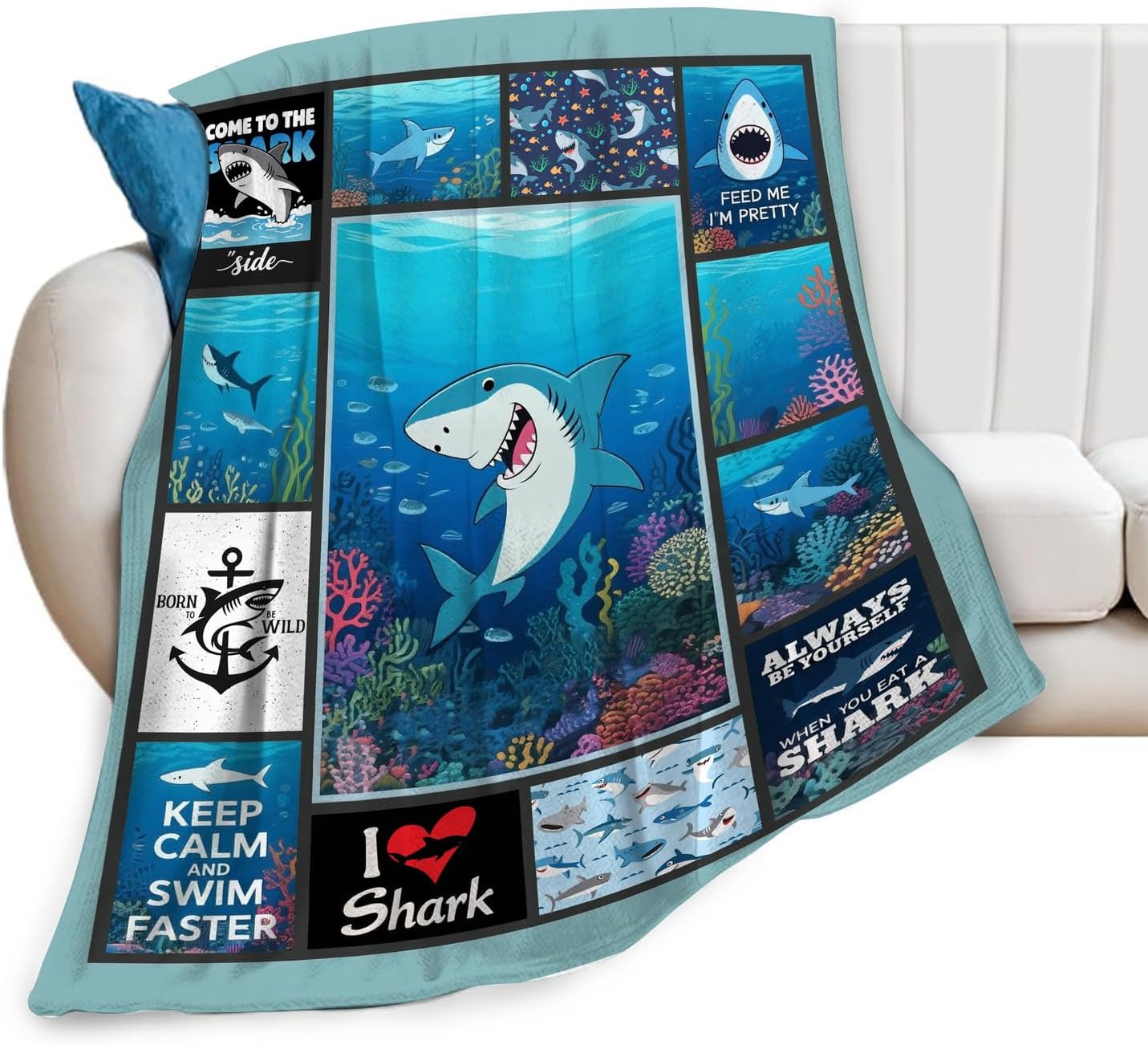 Christian Blanket Super Soft Warm Bible Verse Fleece Throw Blanket Cozy Fluffy Scriptures Trust in Lord Lightweight Flannel Gifts Blankets for Kids Adults 60"X50"