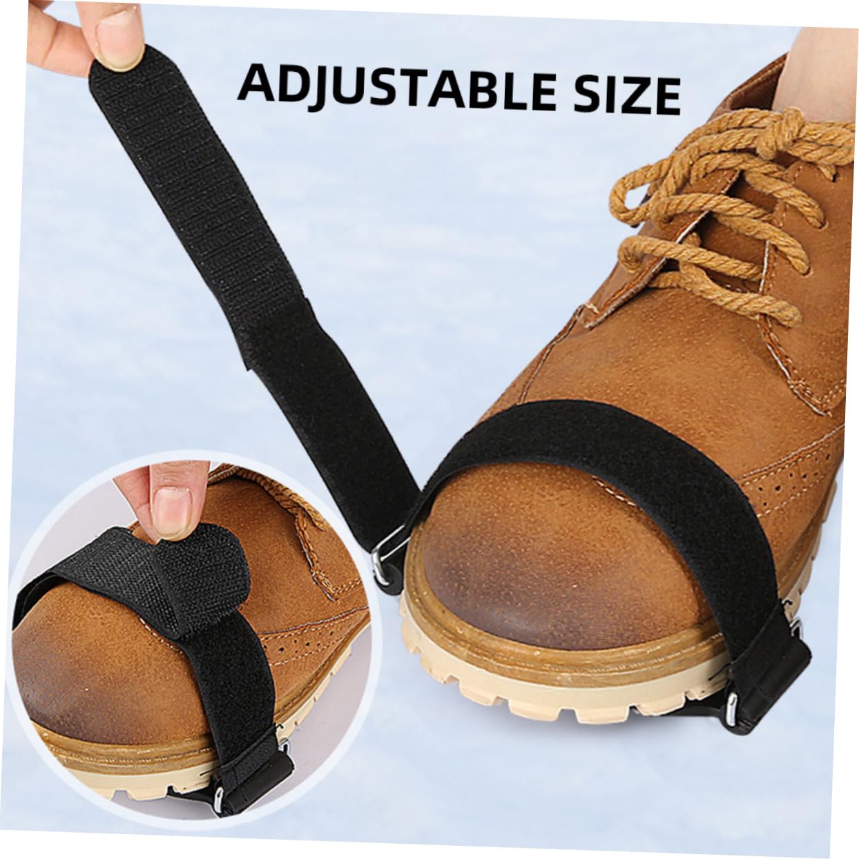 YARNOW copriscarpe per ramponi dito del piede pesca sul ghiaccio pinza nevicare scarpe x camminata scarpe camminata copriscarpe da alpinismo pinze per scarpe antiscivolo Black