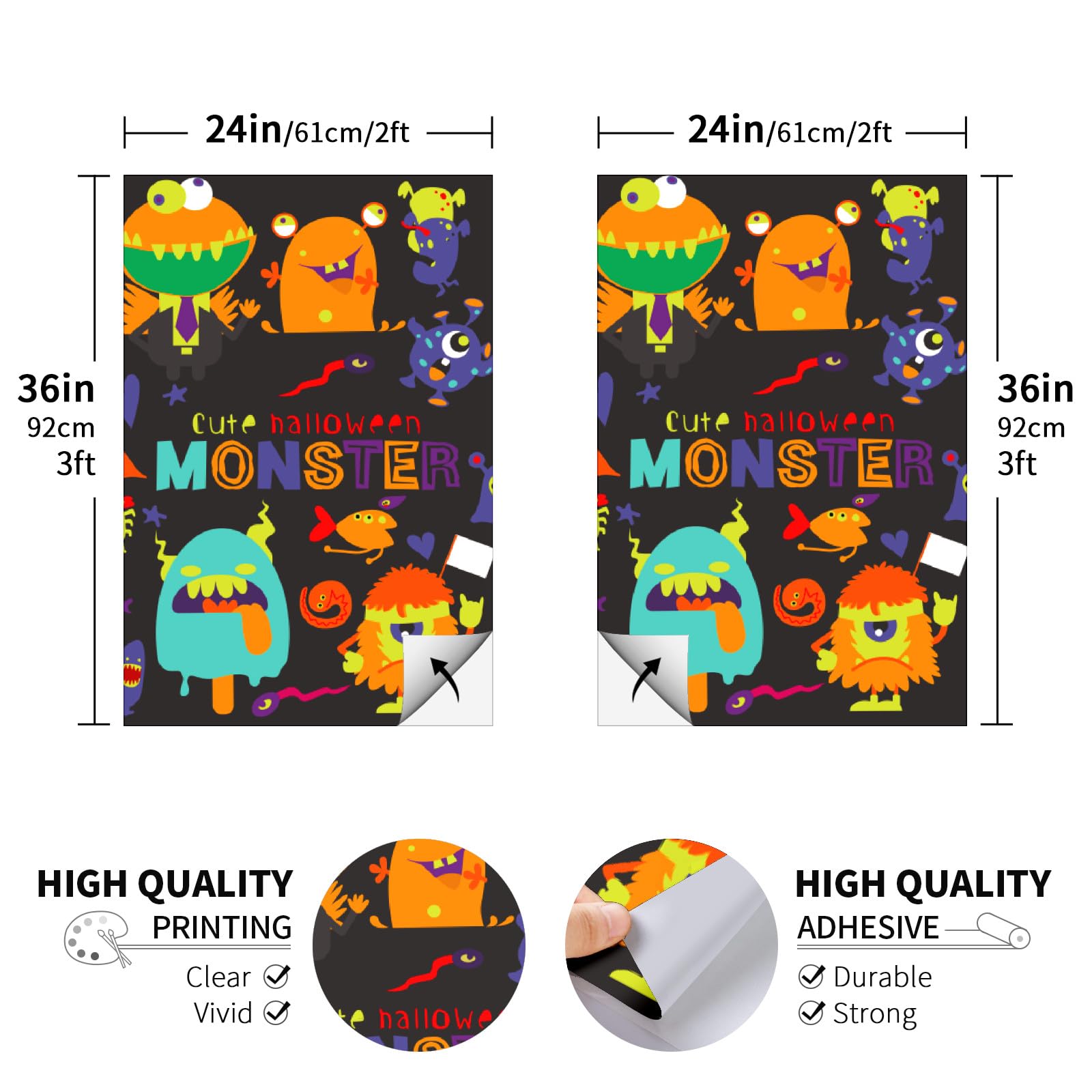 Amazon.com: Cornhole Board Wraps Scary Halloween Monsters and