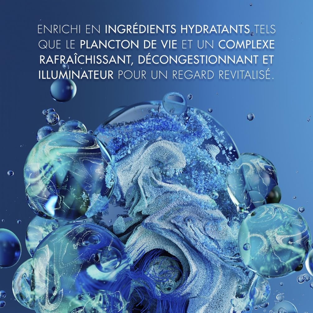 Biotherm, Aquasource Total Eye Revitalizer, Gel Yeux Effet Froid, Hydratation & Éclat, Enrichi en Caféine & Vitamine C, Tous Types de Peau, 15 ml