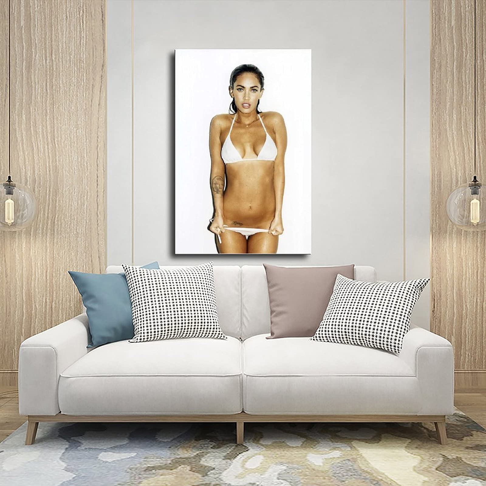 LINYUYI Poster Megan Fox 11 sur toile pour décoration de chambre à coucher, paysage sportif, bureau, chambre, cadeau, sans cadre : 30 x 45 cm