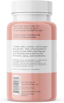 BioMiracle Menopause Balance Hair Growth Nutraceutical for Women (30 Capsules) Specially Formulated Hormone Balance Supplement for Visibly Thicker Hair Volume & Fuller Scalp Coverage 1 Month Supply