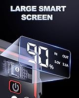 Vista 7 de 5000A Jump Starter Car Battery Jumper Starter Portable with Jumper Cable, Quick Charge Power Bank, 3 Modes Flashlight, Compass