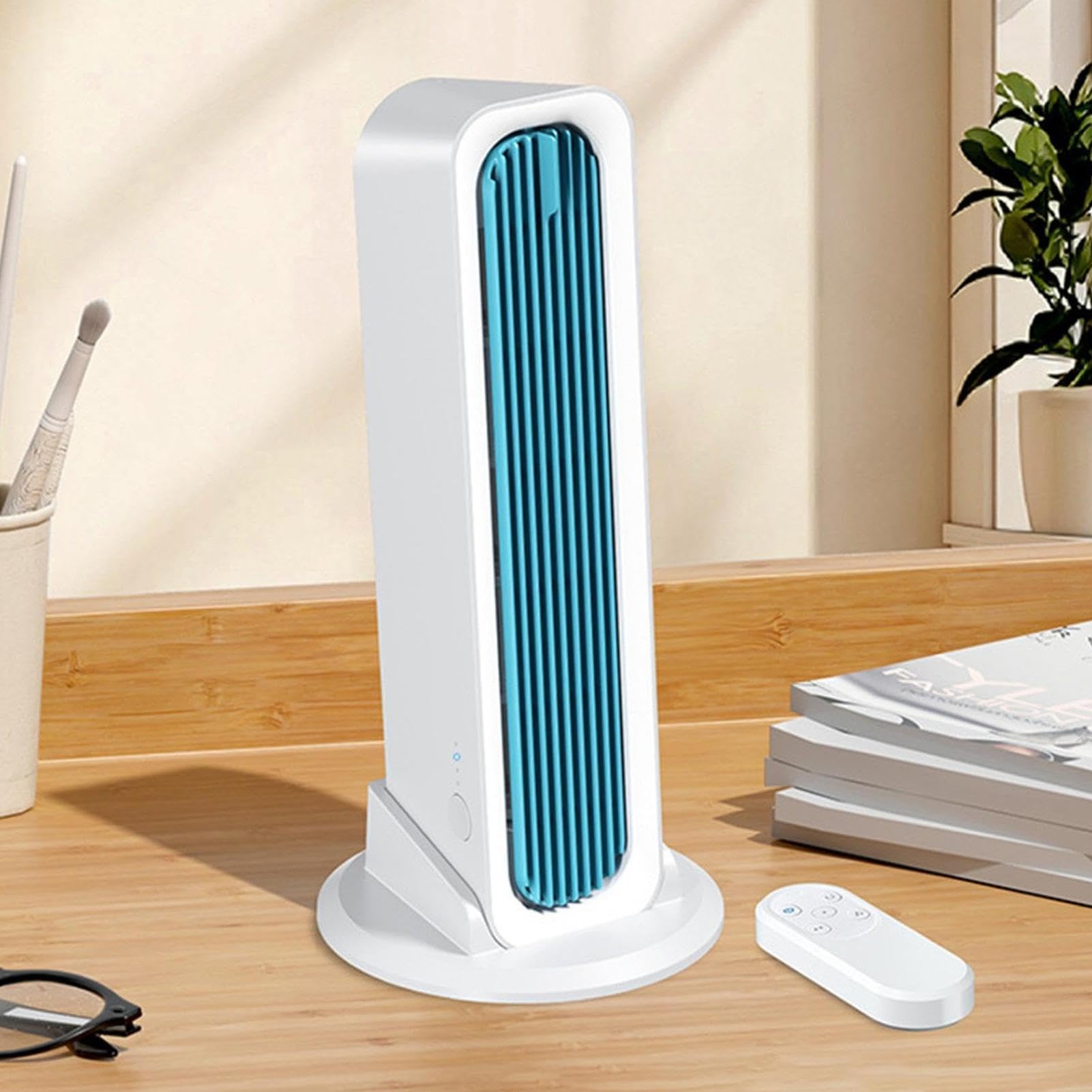 ventilatore portatile a torre – ventola di raffreddamento oscillante senza pale, silenziosa circolatore d'aria da scrivania per comfort estivo personale, casa, ufficio, camera da