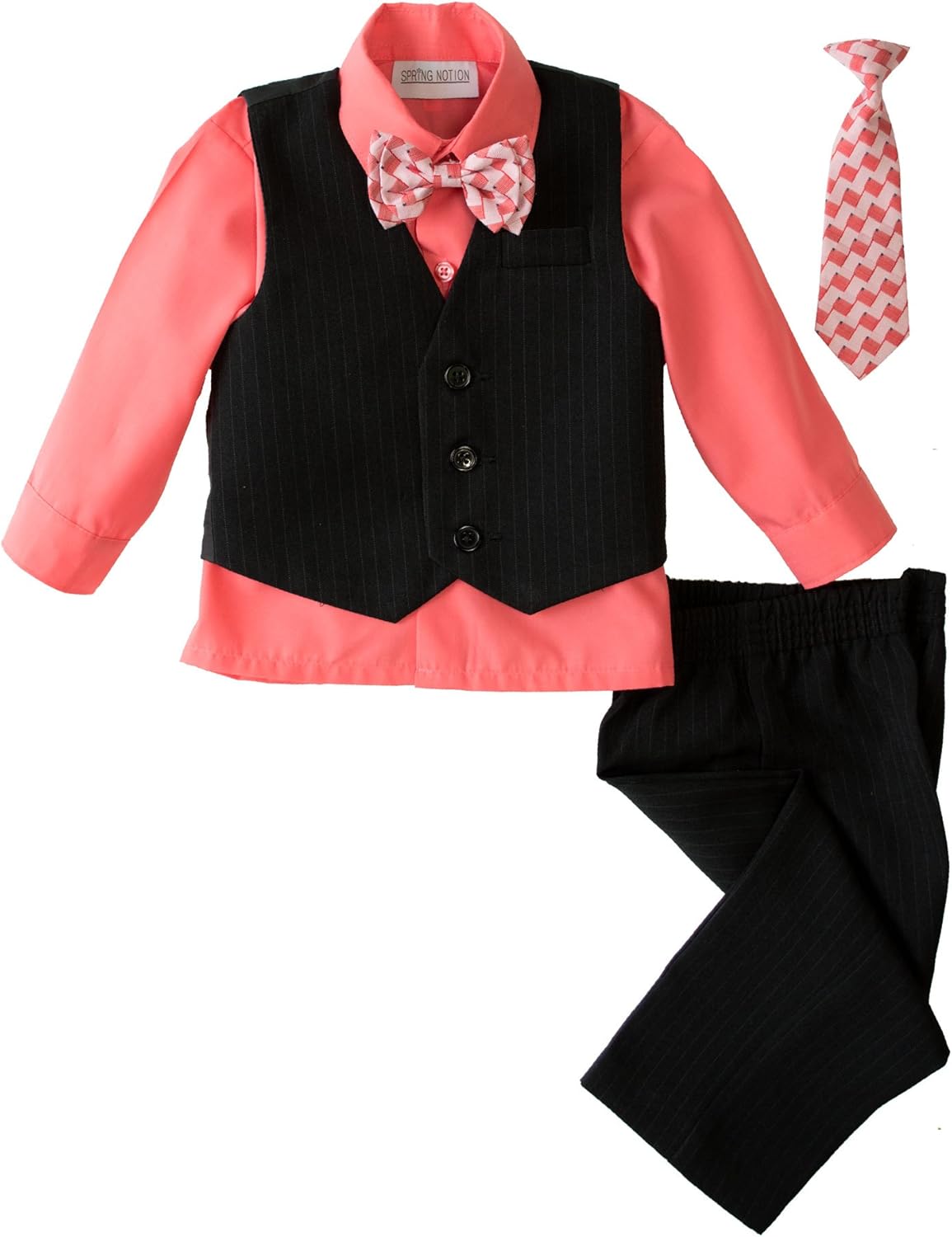Spring Notion Baby Boys' 5 Piece Pinstriped Vest Set