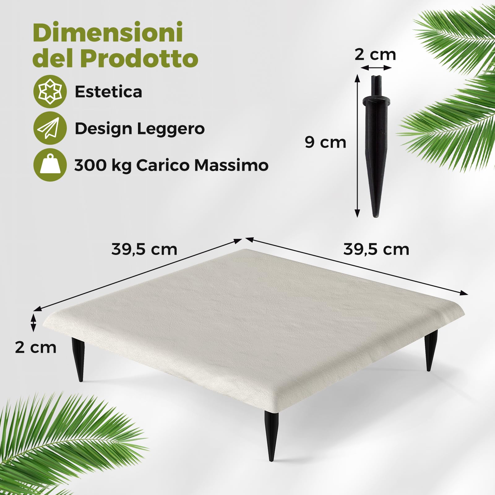 COSTWAY Set di 8 Pietre da Passo con Picchetti da Terra, Passerelle Decorative per Giardino, Pavimentazione Esterna Resistente a Tutte le Condizioni Meteorologiche per Prato e Giardino