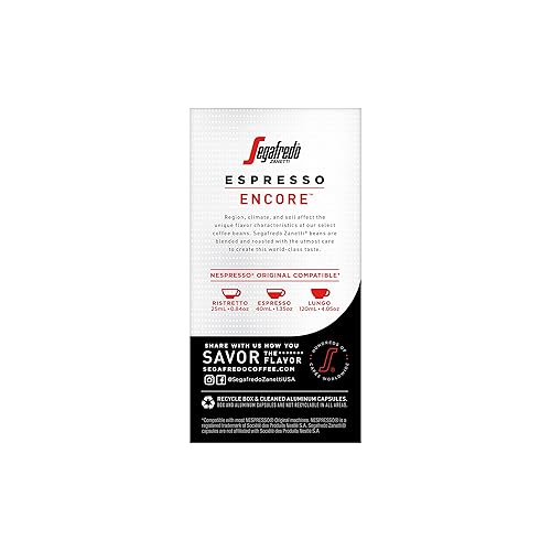Miniatura 8 de Segafredo Zanetti Encore Cápsulas de expreso tostado medio oscuro intensidad 10 compatibles con máquinas originales Nespresso 10 cápsulas de aluminio