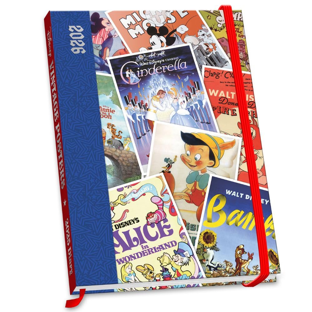 Disney, Vintage Posters A5 Diary 2026