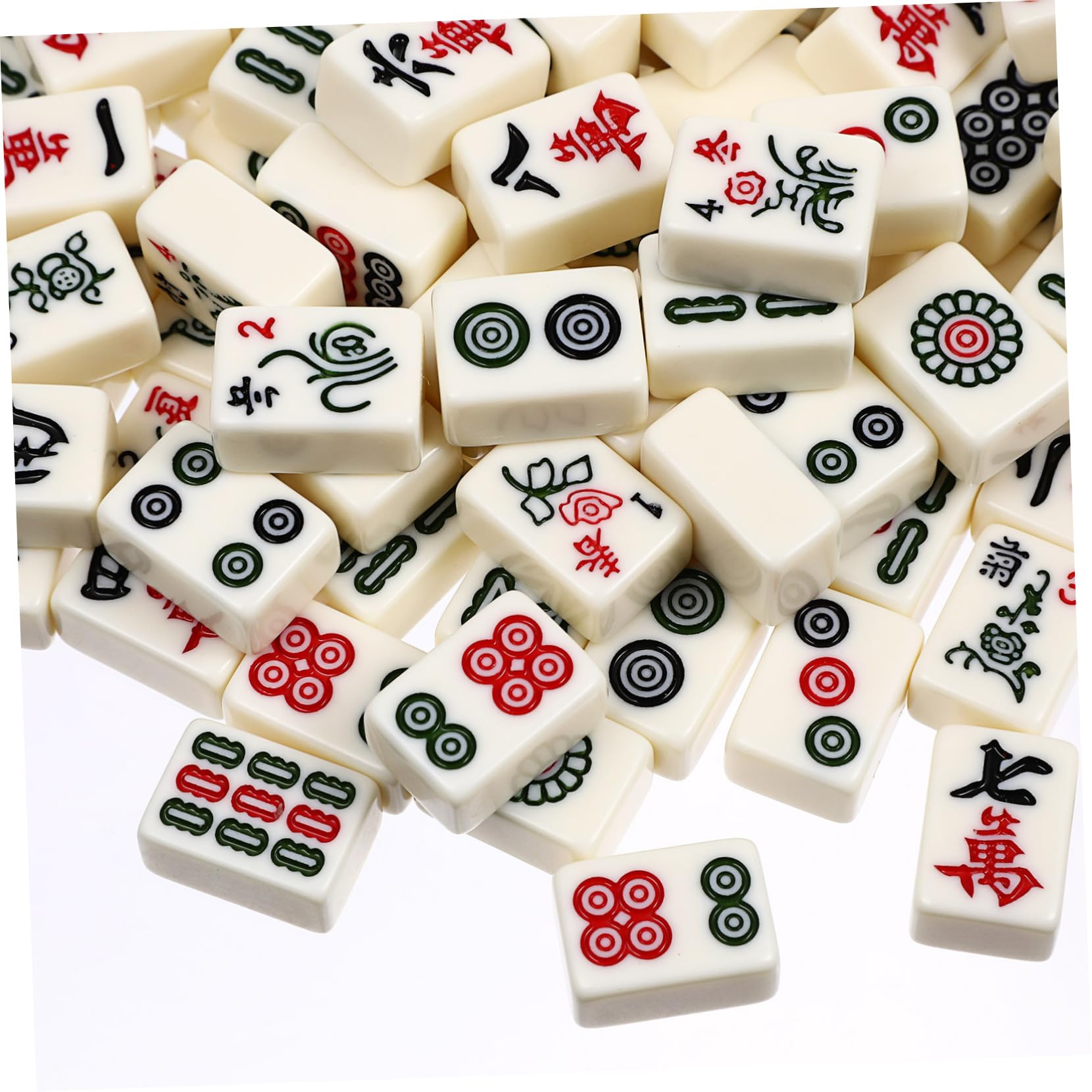 Kleiner Mahjong Satz 20mm aus Melamin, Tragbar für Reise und Party | 1 Satz, Leicht und Praktisch, Zufällige Zubehörfarben, Kompakt für Unterwegs Zufällige Farbe