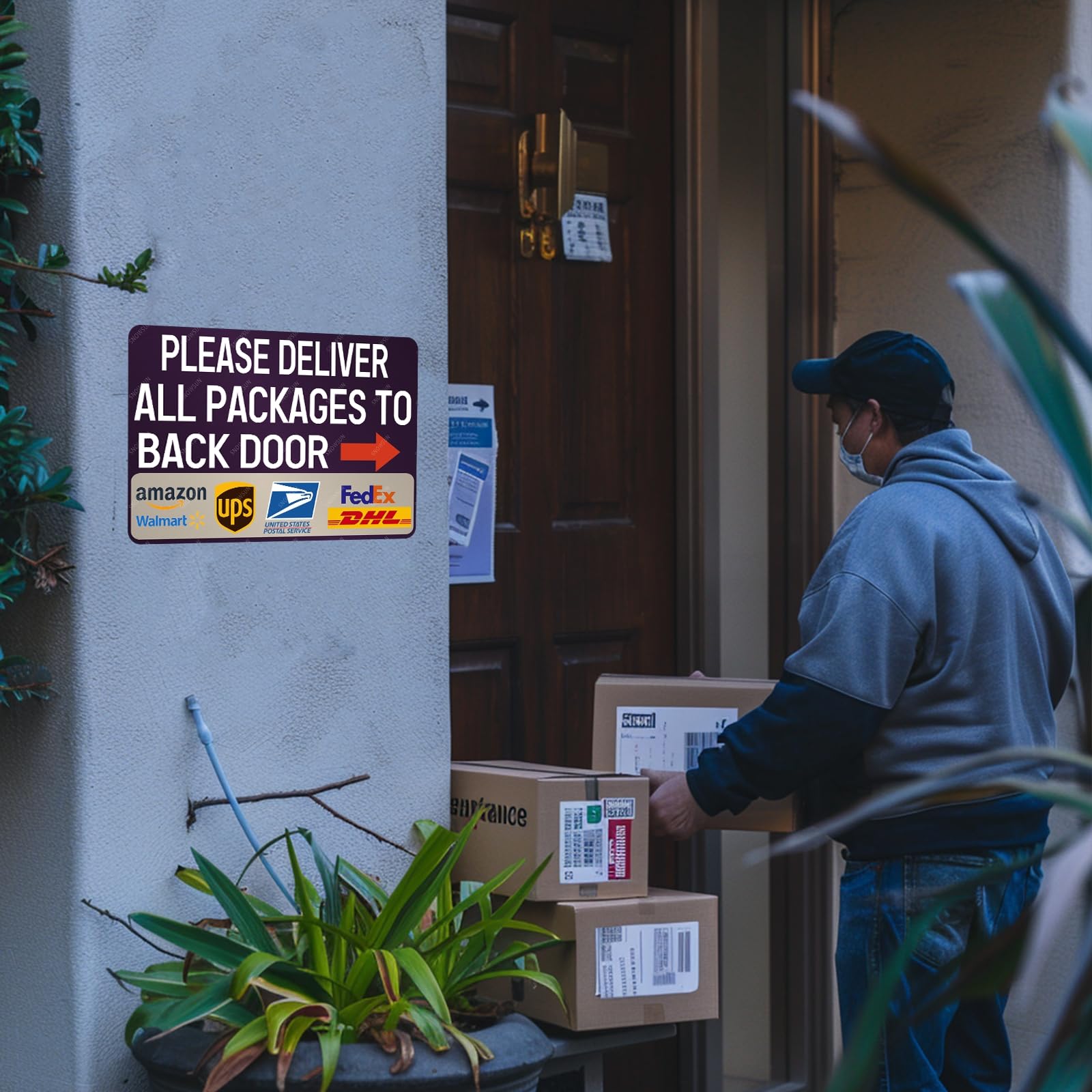 Snapklik.com : Snowsun Delivery Sign Please Deliver All Packages To ...
