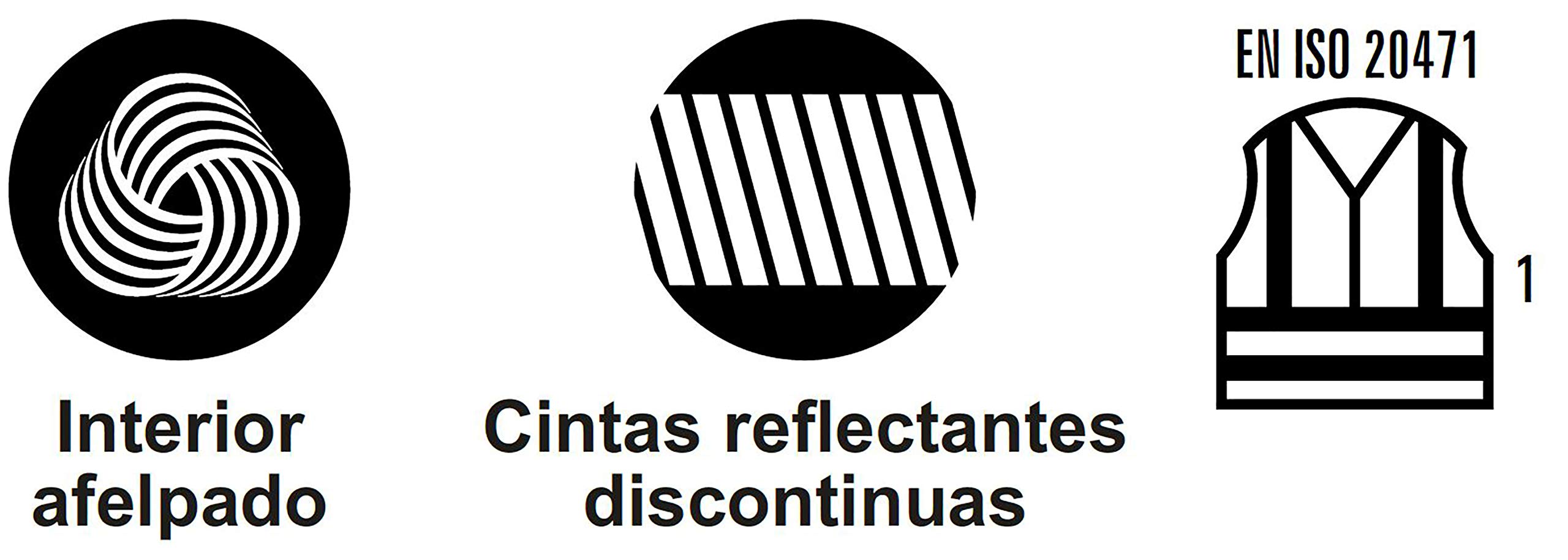 Work Team Polo Manga Larga perchado, Combinado Alta Visibilidad Cintas Reflectantes discontinuas EN ISO 20471 Hombre