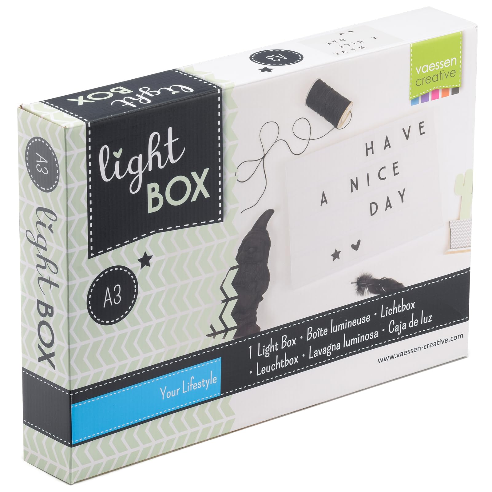 Lightbox mit buchstaben – A3 – 85 zeichen