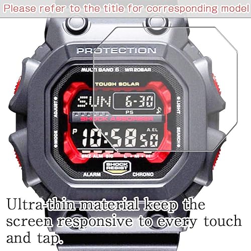 Miniatura 5 de Puccy Paquete de 3 protectores de pantalla, compatibles con Casio GMW-B5000GD Series -9JF GMWB5000GD-9JF TPU Guard para reloj inteligente