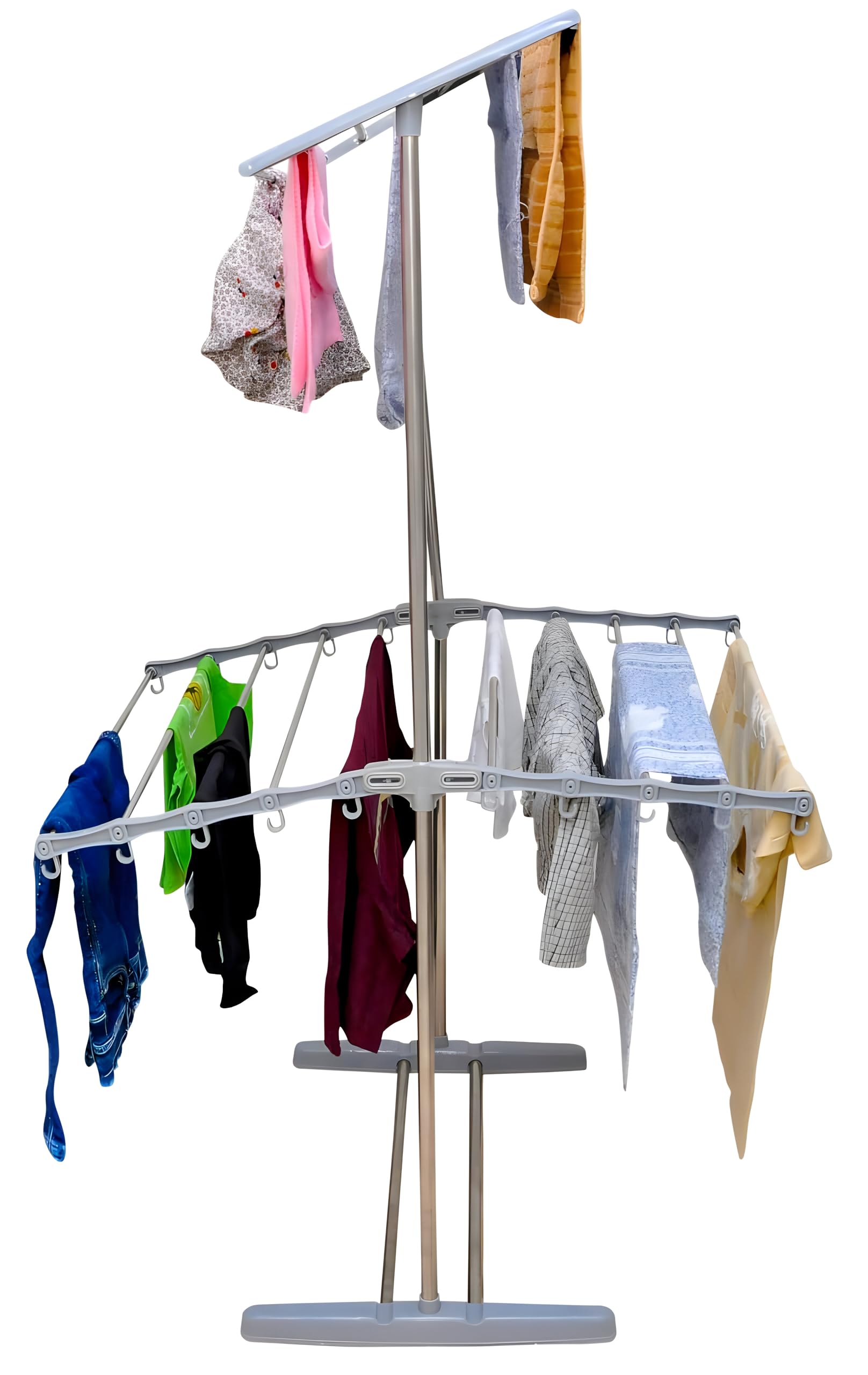 2-Layer Mobile Towel Rack on Wheels - Portable Rolling Towel Rack for Homeowners, Apartment Dwellers, Hotels, Gyms, and Laundry Rooms - Adjustable Two-Tier Towel Storage Solution 1