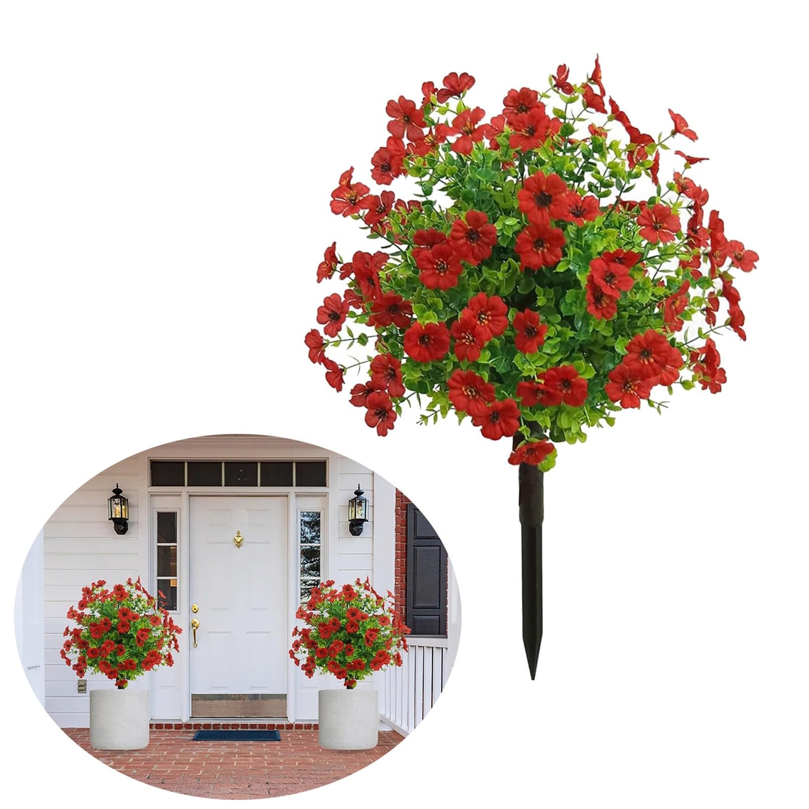 6 Piante Artificiali Di Bosso – Finto Sempreverde Con 42 Steli – Decorazione Per Esterni E Interni, Giardino E Matrimoni