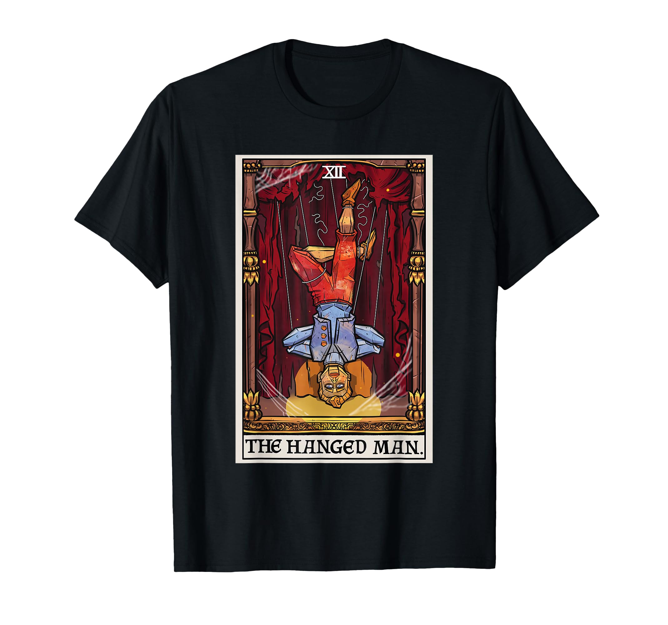 The Hanged Man Tarot Card Halloween Vintage Marionette Goth T-Shirt