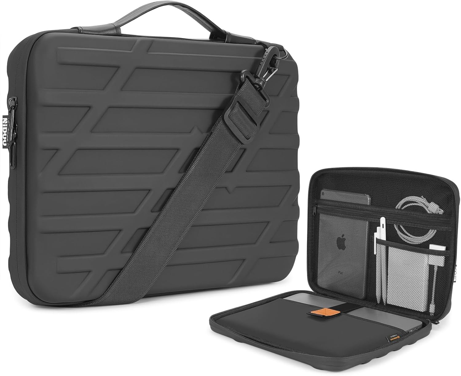 NIDOO 16 inch Laptop Sleeve Carrying Case Computer Bag for 16" MacBook Pro M4 M3/ Lenovo ThinkPad E16 Gen 2/ L16/ 16p / Legion 7i Gen 9/15" Dell Latitude 5540 HP Samsung Shockproof Hardshell Handle