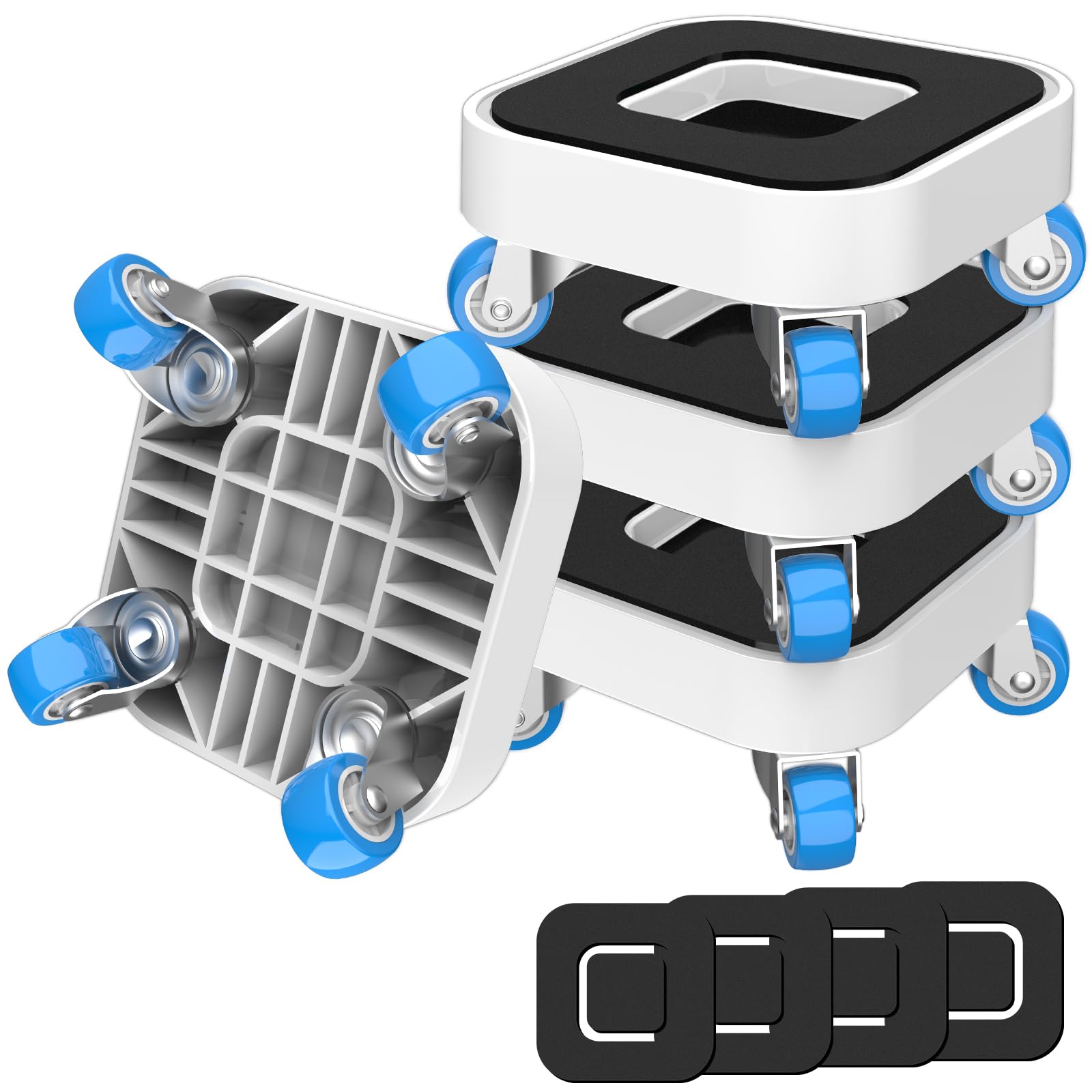 NIUXX Furniture Mover Slider with 360° Rotating Wheels (Pry Bar Not Included), Heavy Duty Appliance Dolly Roller for Sofa Bed