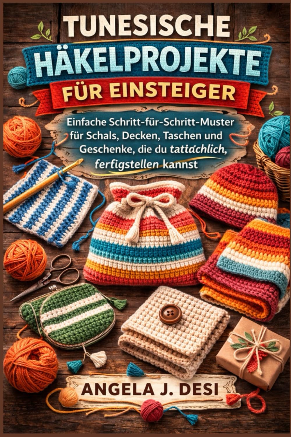 TUNESISCHE HÄKELPROJEKTE FÜR EINSTEIGER: Einfache Schritt-für-Schritt-Muster für Schals, Decken, Taschen und Geschenke, die du tatsächlich fertigstellen kannst