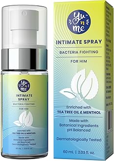Yu n Me Intimate Spray for Men | 2.03 fl. oz. | With Tea Tree Extract | pH Balanced | Tackles Odor | Dermatologically Tested | Paraben & Sulfate Free
