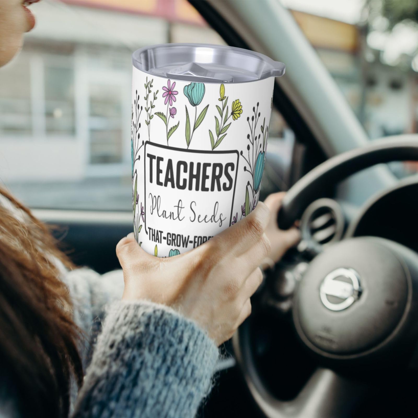 Tazza da caffè con scritta "Best Teacher Ever Travel", in acciaio inox, regalo di apprezzamento per il giorno della laurea, per il rientro a scuola, 590 ml