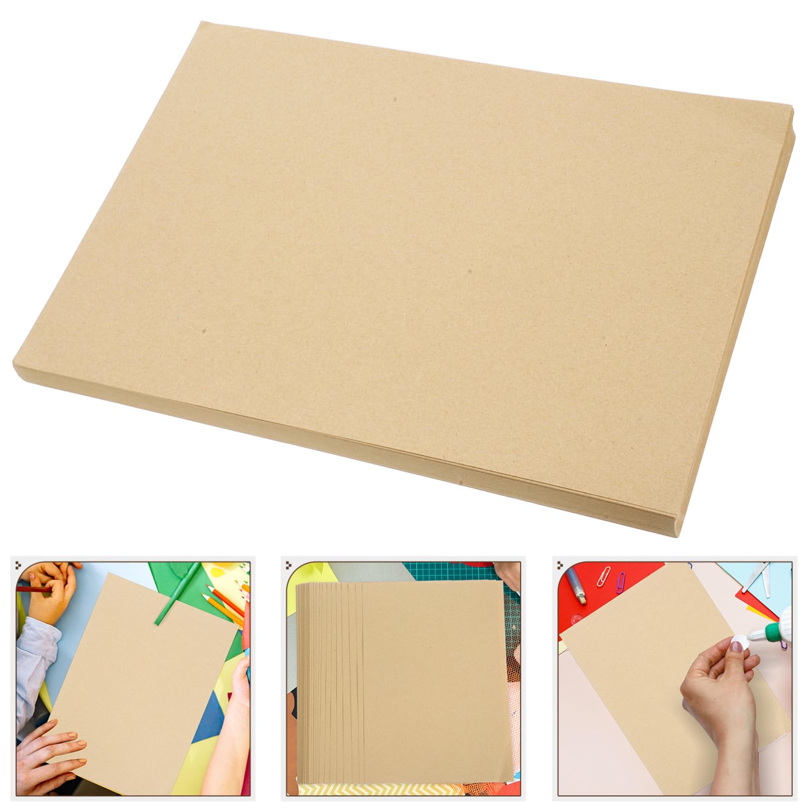 jojofuny Kraftpapier aus Holzschliff Dickes Braunes Pappe für Bastelprojekte Scrapbooking und Notizbücher Vielseitiges Kartonpapier für Diy-kunstwerke