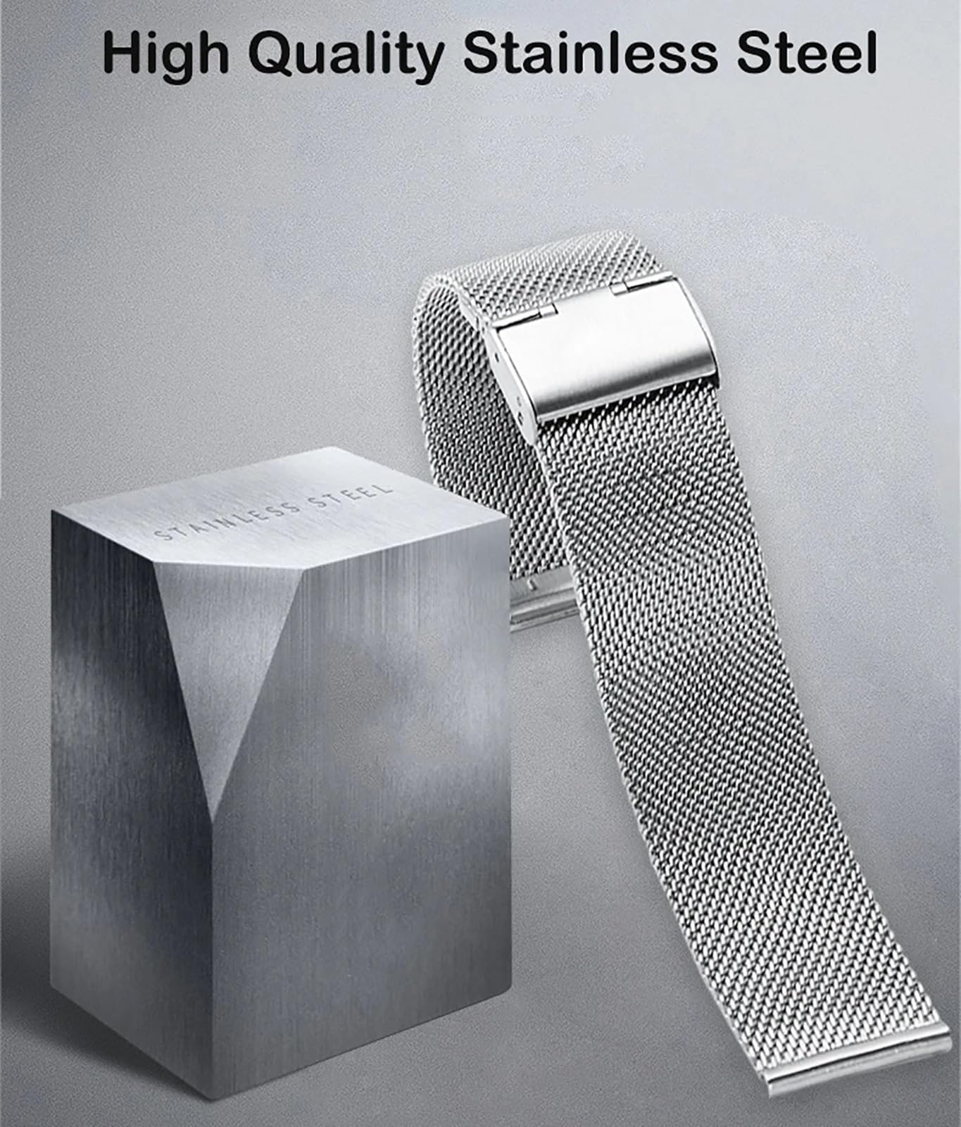 Cinturino Milanese 14mm 16mm 18mm 20mm 22mm 24mm Cinturino Universale In Acciaio Inossidabile Con Cinturino In Metallo Nero Oro Rosa - Foto 3