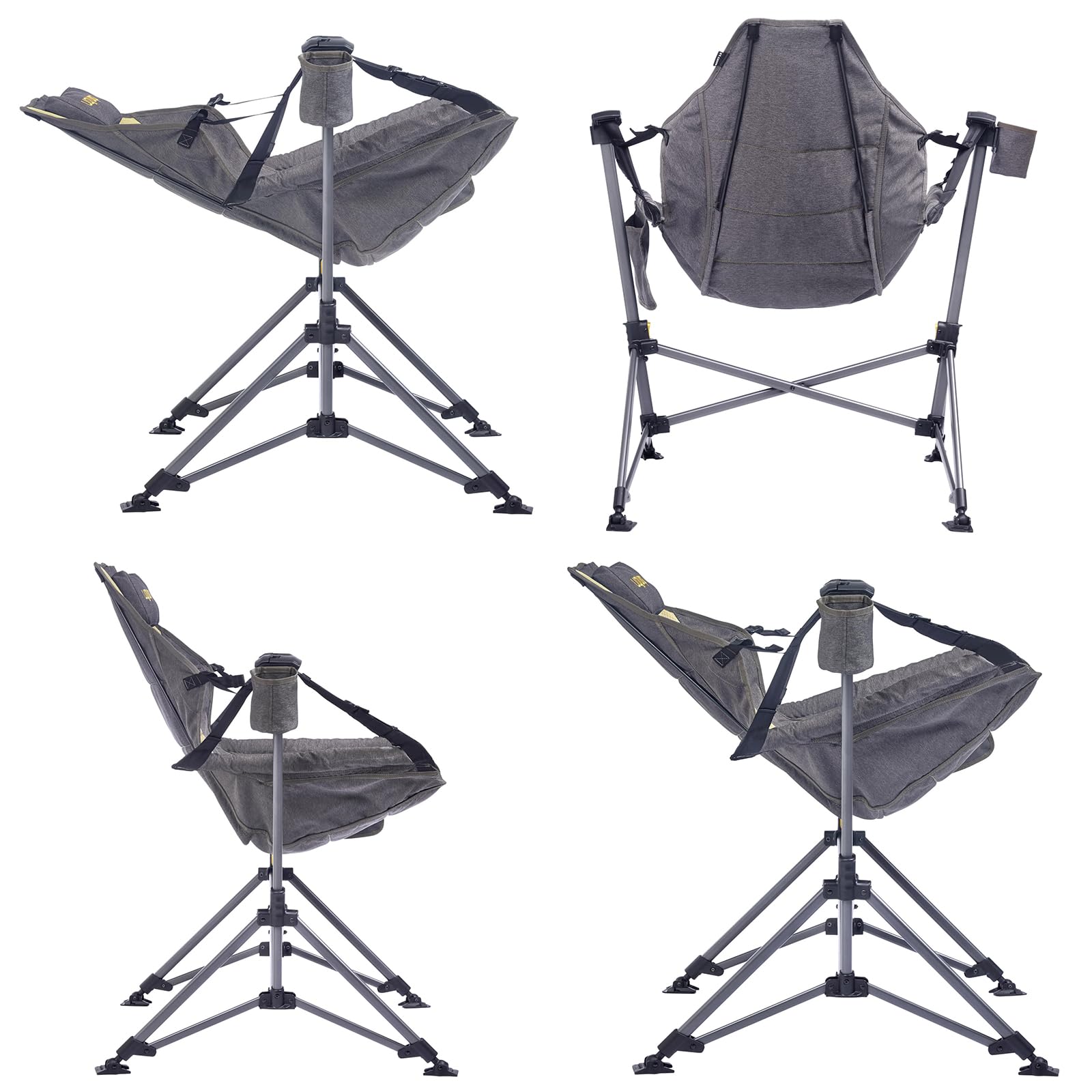 Uquip Campingstuhl Rocky 2.0 Strandstuhl Schaukelstuhl Hänge Sessel Klappstuhl Boulder Garten