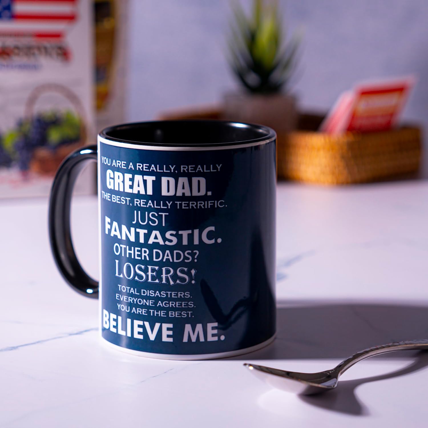 decorluxes Best Dad Ever Mug 11oz Funny Coffee Mug, Gift For Father's Day, Birthday for Dad, Papa, or Daddy from Son, Daughter, or Wife - Image 6