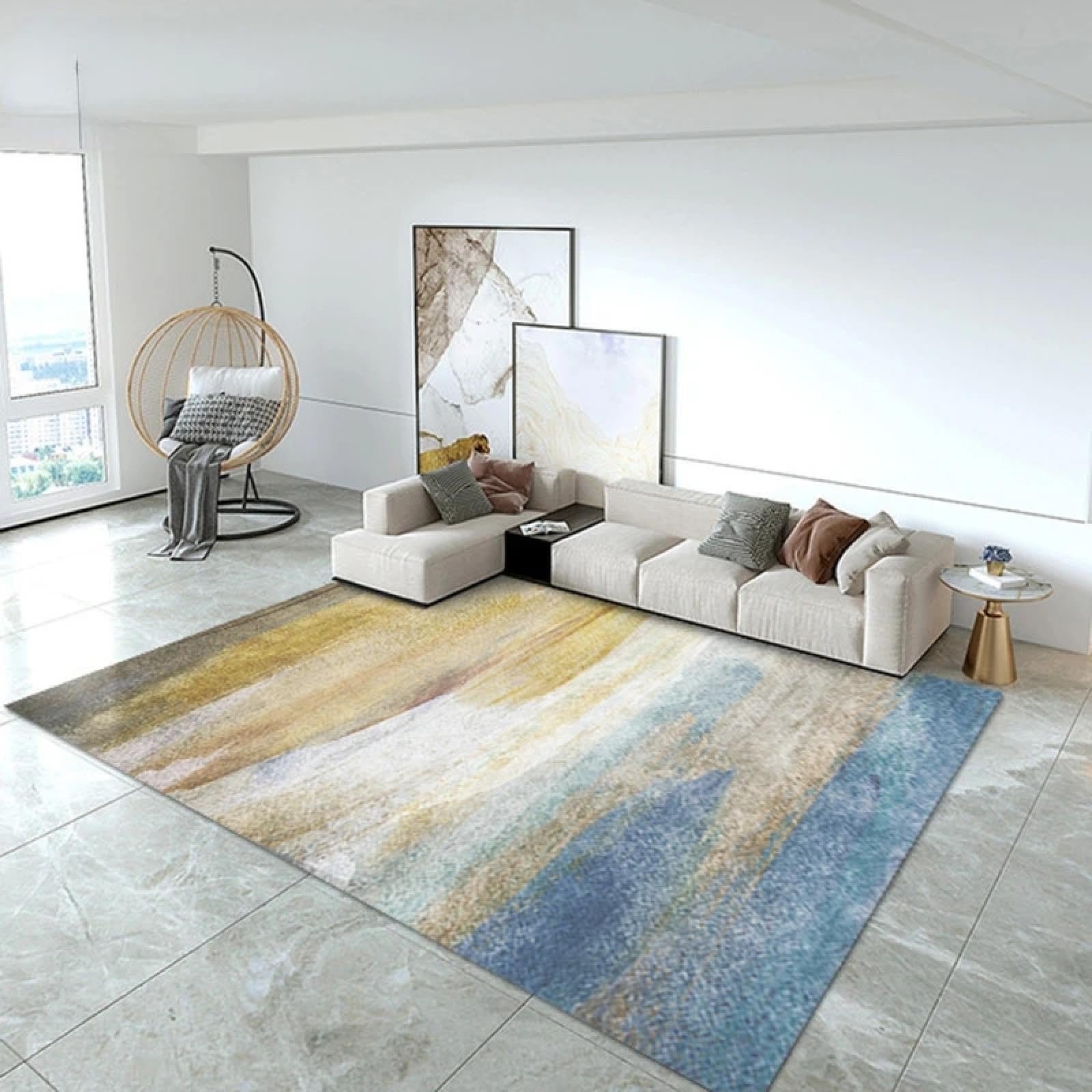 Tapis de sol 60x90cm moderne et tapis de table à thé pour décoration