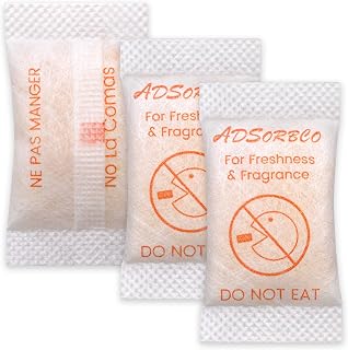 Adsorbco 1 Gram (100 Pack) Lemon Scented Sachets – Fragrance Packets for Food, Gifts, Cosmetics, & Storage – Keeps Items Fresh & Aromatic