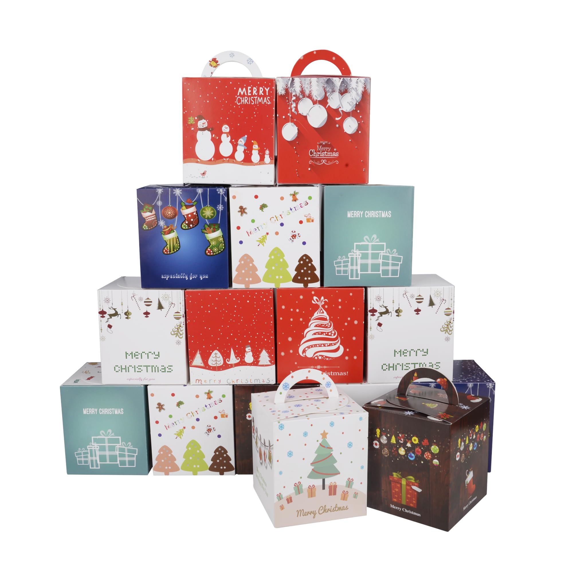 20 Weihnachts-Geschenkboxen Aus Karton – Süßigkeiten-Verpackung Für Klassenzimmer, Party & Adventszeit