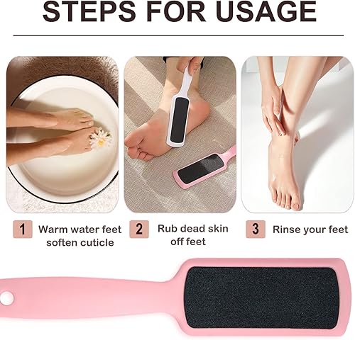 Miniatura 4 de 12 limas de pies para piel muerta con raspador de pies de doble cara para piel muerta, raspa de pies para piel muerta, afeitadora de pies, kit de