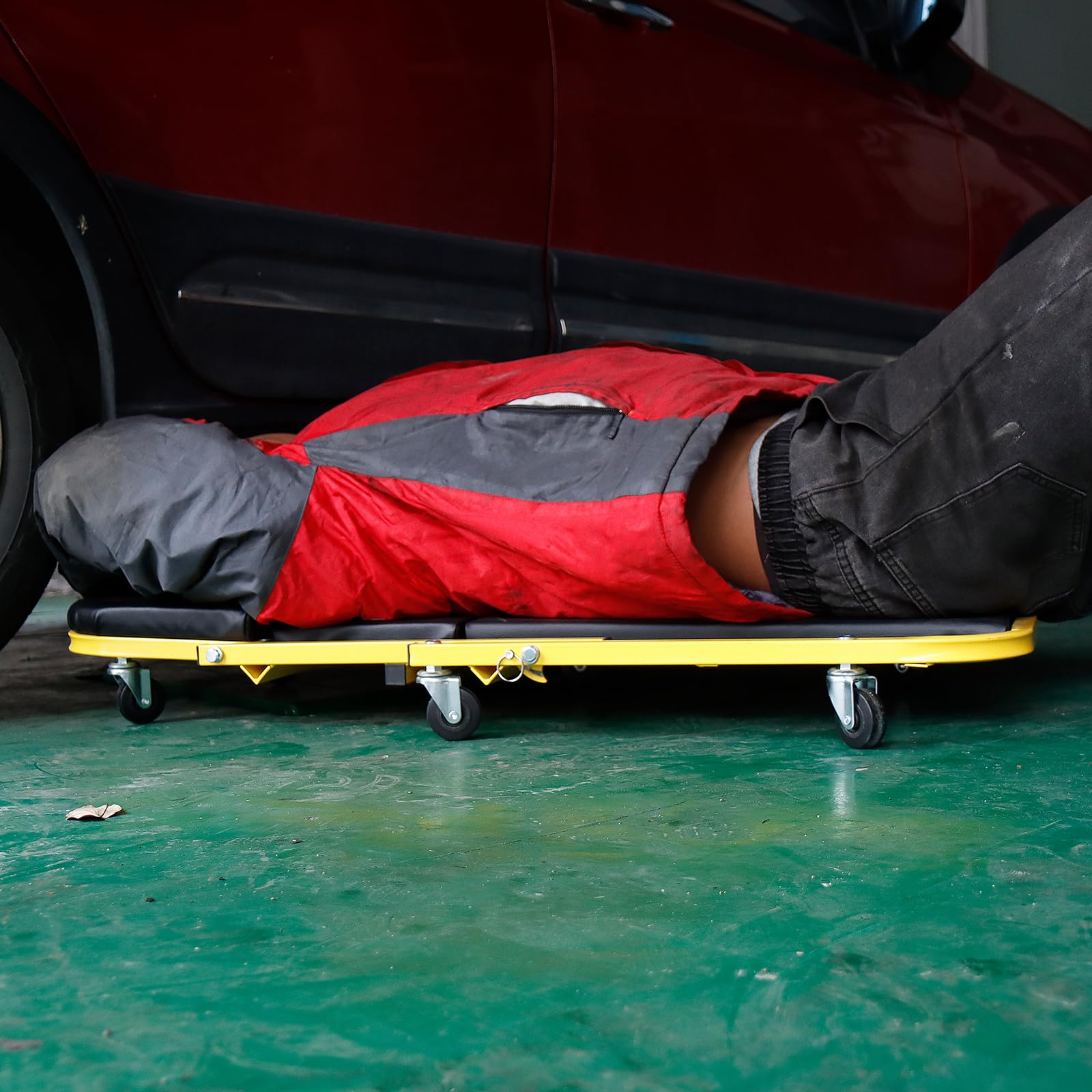 UISEBRT Werkplaats, rolplank, auto, 2-in-1, werkplaatsligstoel UISEBRT Werkplaats, rolplank, auto, 2-in-1, werkplaatsligstoel