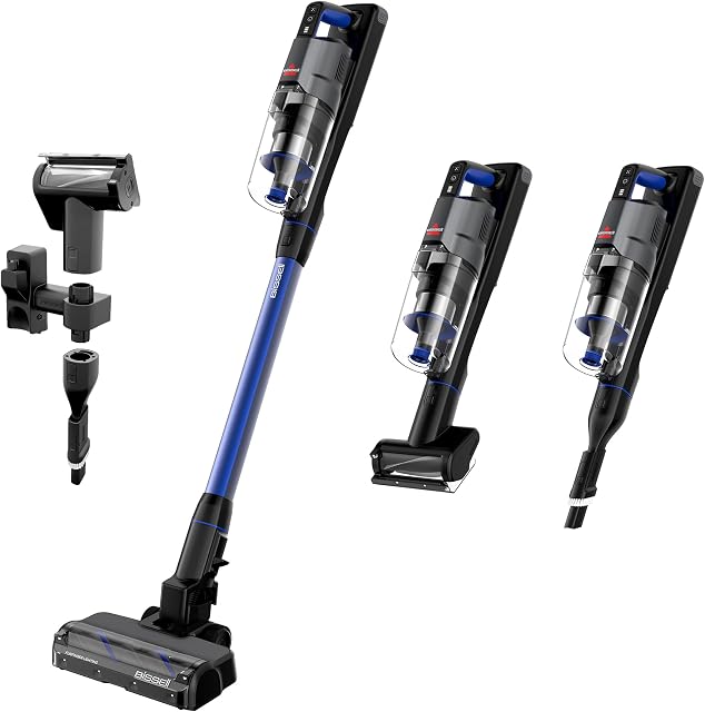 Bissell PowerClean FurFinder 200W Self-Standing Cordless Vacuum w/Tangle Free Brush Roll, Strong Suction, Removeable Battery, Wall Mount, Upholstery Tool & Bright Headlights