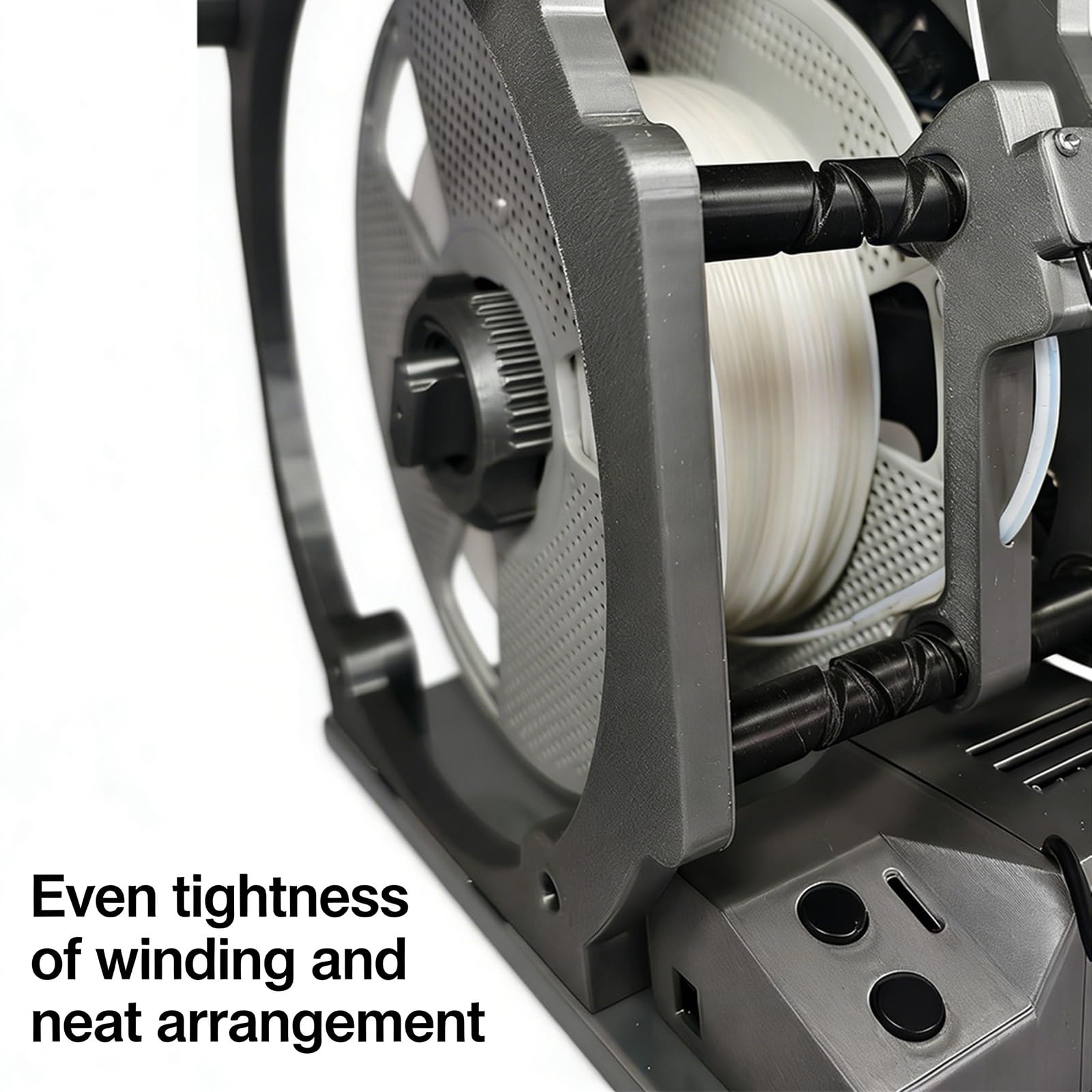 Rebobinador de carrete de filamento, rebobinador de filamento para impresora 3D eléctrica, envuelve perfectamente PLA/ABS/TPU, almacena hasta 4 kg, ideal para suministros de impresión 3D