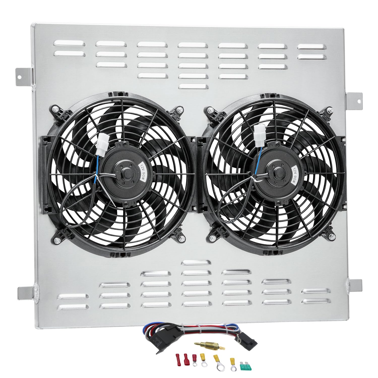 Aluminum Shroud Fan for 2003-2009 2005 Toyota 4Runner Lexus GX470 4.7L V8 Automotive Replacement Radiators Fans Relay Kit
