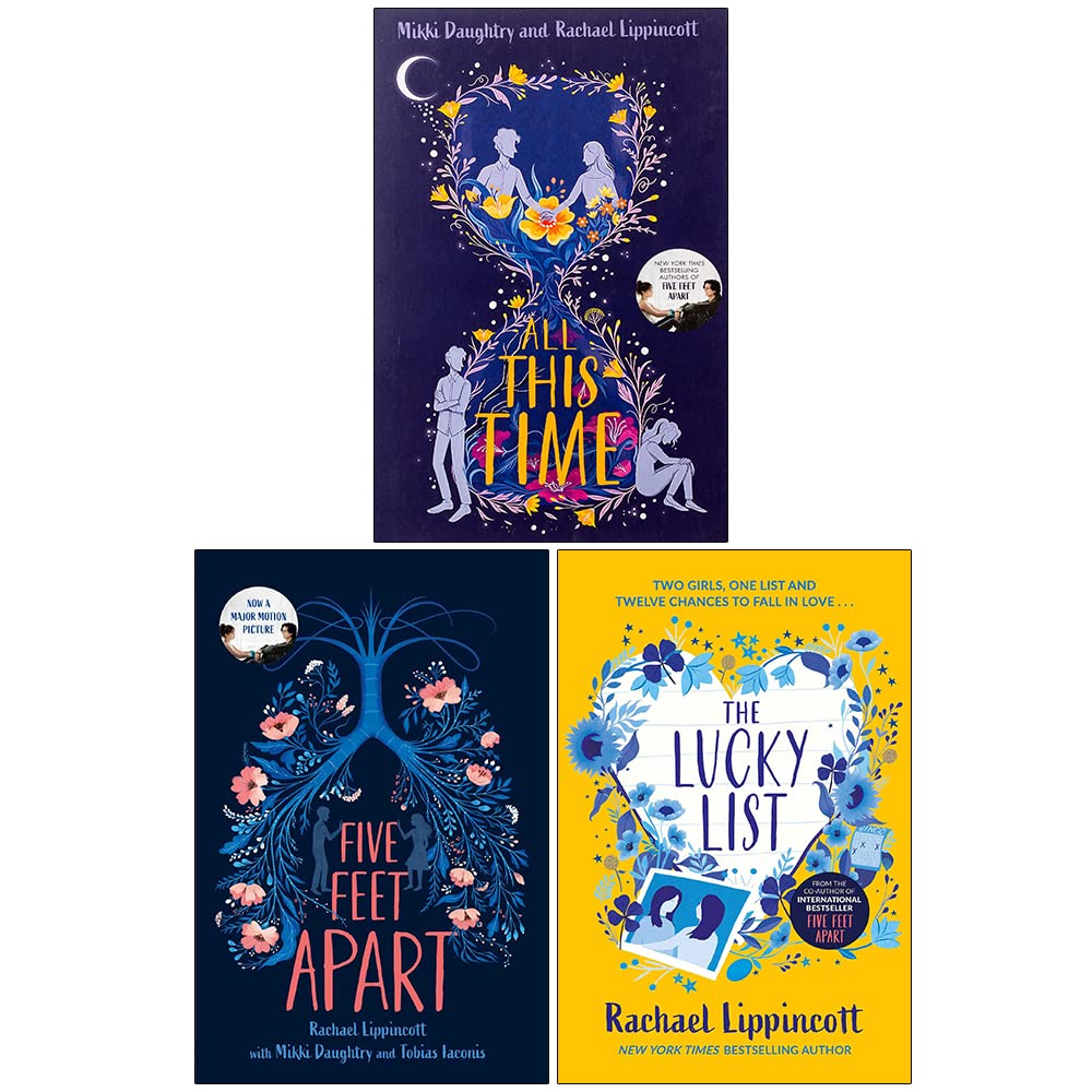 Tusuny Rachael Lippincott 3 Books Collection Set (Five Feet Apart, All This Time & The Lucky List)