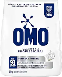 Lava-Roupas Super Concentrado em Pó Lavanderia Omo Perfect White Pro Pacote 4kg, OMO