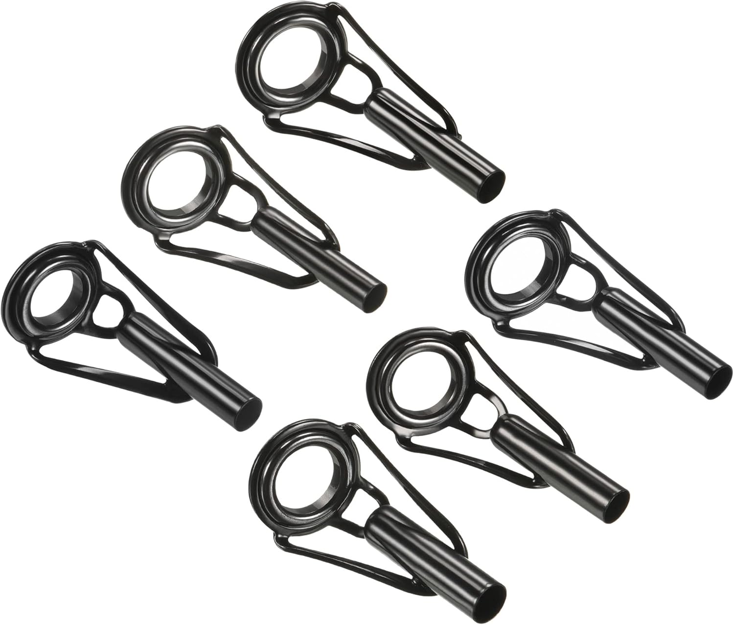 PATIKIL Tube Dia Fishing Rod Tips Repair Kit, Stainless Steel Black Ring Guide for Freshwater Fishing