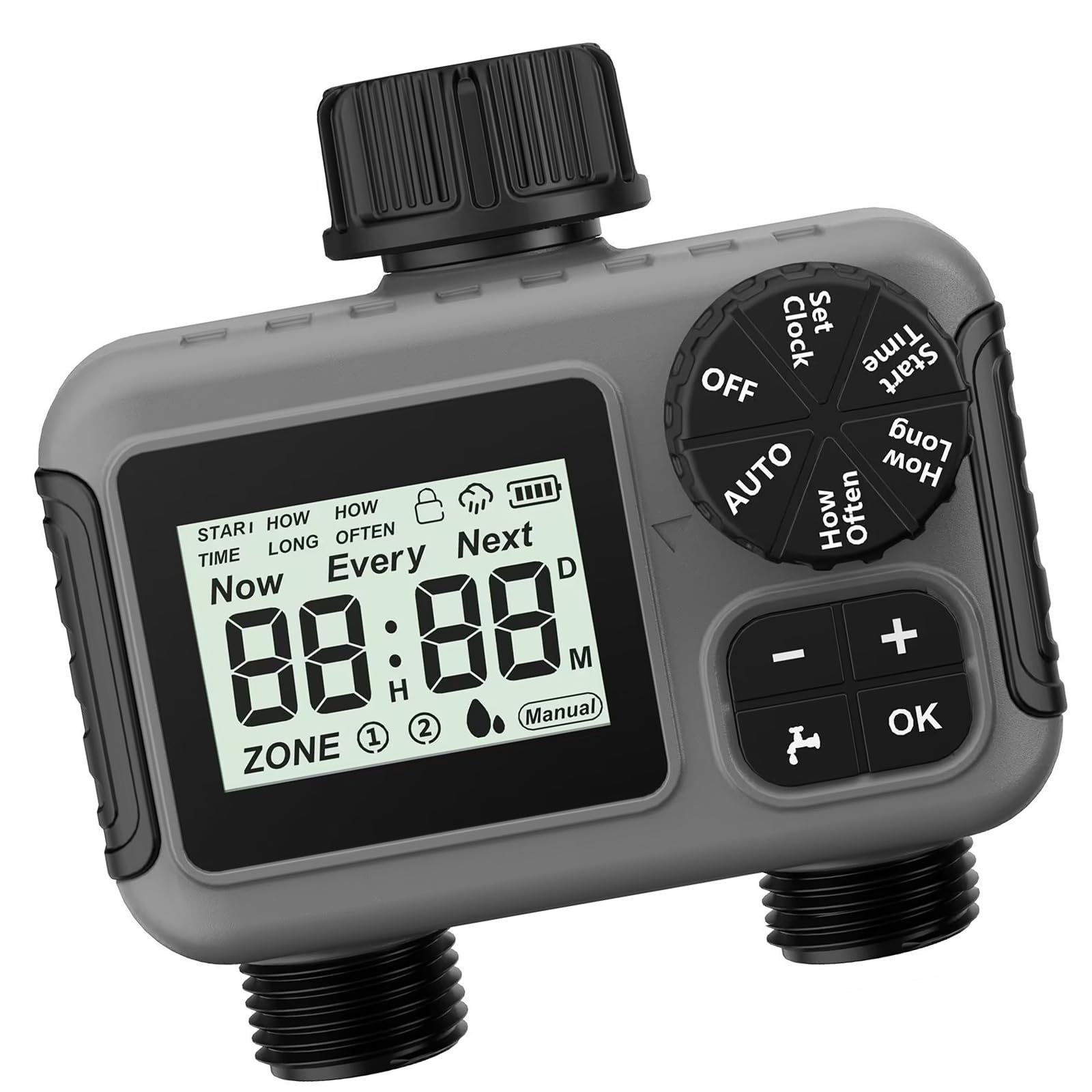 CHENZILIN 2 Zone Sprinkler Timer Automatic Irrigation Water Timer for Busy Individuals and Home Garden Enthusiasts