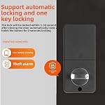 Keyless Entry Door Lock, Keypad Door Lock, Smart Deadbolts for Entry Door Waterproof with Virtual Password Mechanical Key Access Emergency Charging Port - Silver
