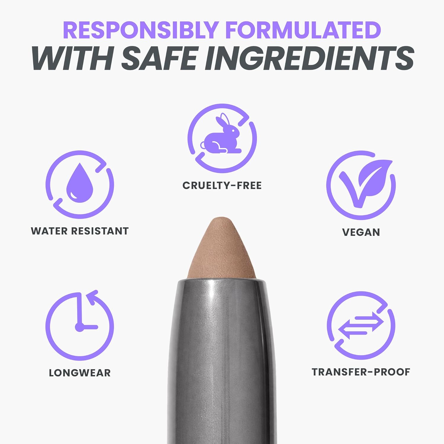 Wonderskin IYKYK Eyeshadow Stick - Longwear Eye Shadow Sticks, Budge-Proof and Waterproof Matte Eyeshadow Stick with Built-in Sharpener (Mink) - Image 4